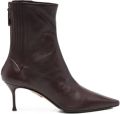 Aquazzura Saint Honoré leather ankle boots Paars - Paars