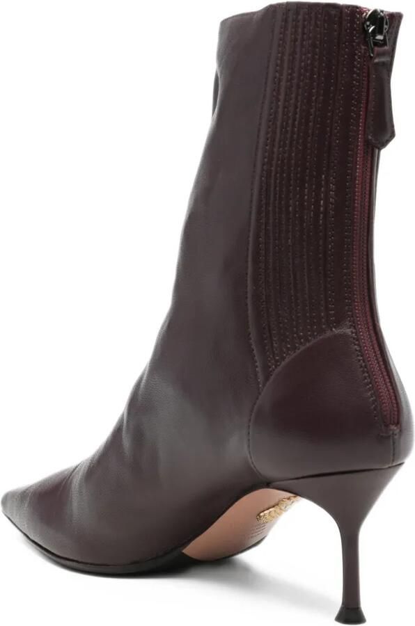 Aquazzura Saint Honoré leather ankle boots Paars - Foto 3