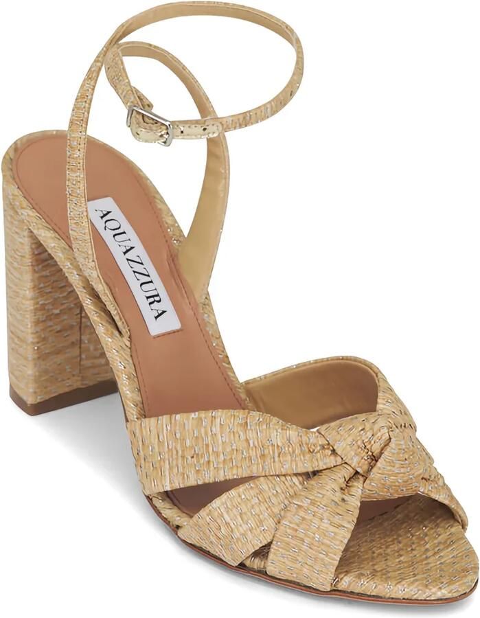 Aquazzura Sandalen met geknoopt detail en blokhak Beige - Foto 2