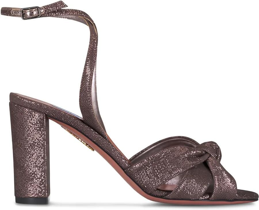 Aquazzura Sandalen met geknoopt detail en enkelbandje Bruin