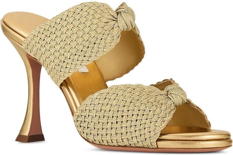 Aquazzura Sandalen met geweven detail Goud - Foto 5