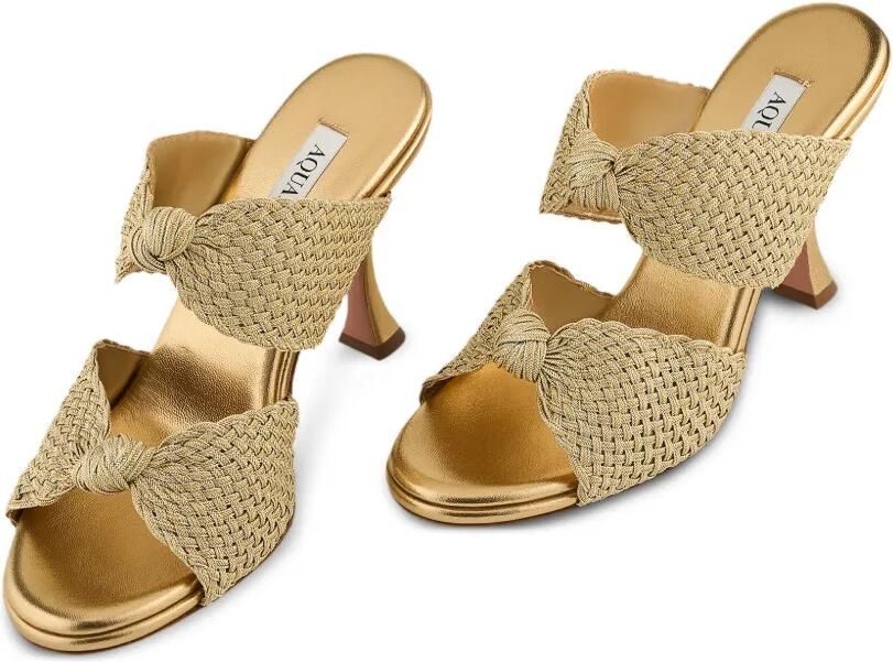 Aquazzura Sandalen met geweven detail Goud - Foto 4