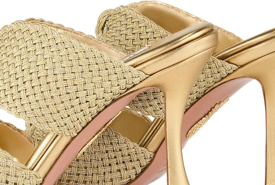 Aquazzura Sandalen met geweven detail Goud - Foto 3