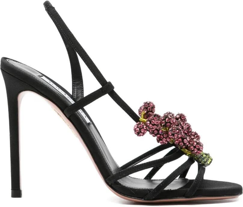 Aquazzura Sandalen met kralenbandje en hak Zwart