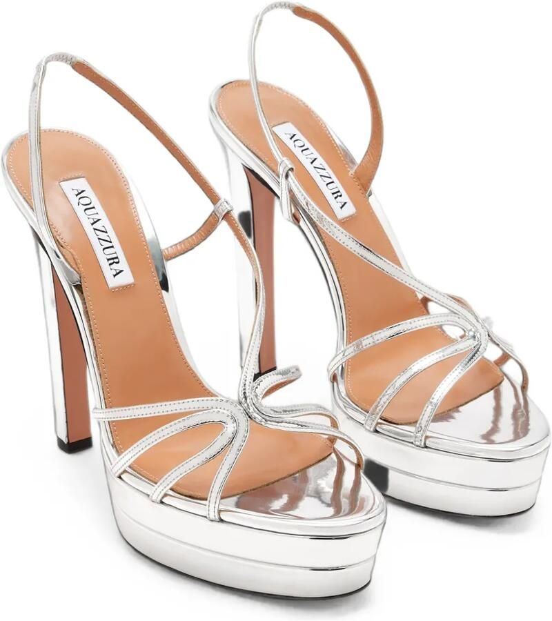 Aquazzura Sandalen met plateauzool Zilver - Foto 3