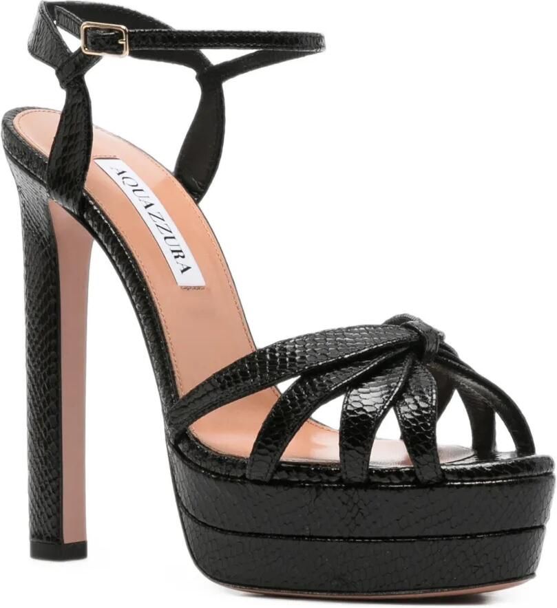 Aquazzura Sandalen met slangenleer-effect Zwart - Foto 3