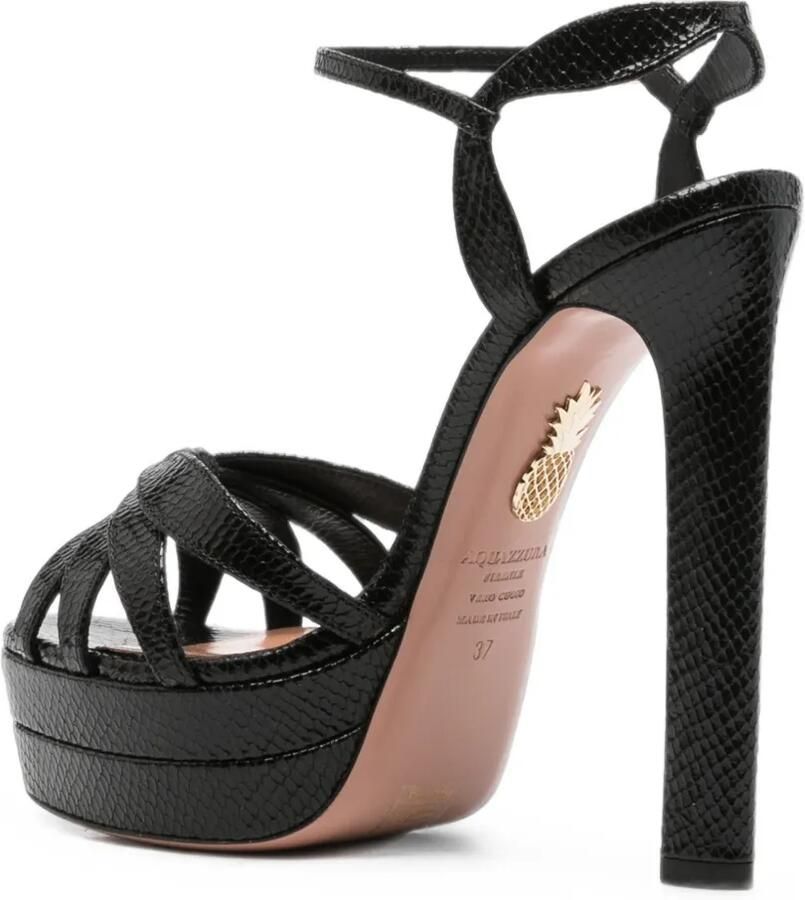 Aquazzura Sandalen met slangenleer-effect Zwart - Foto 2