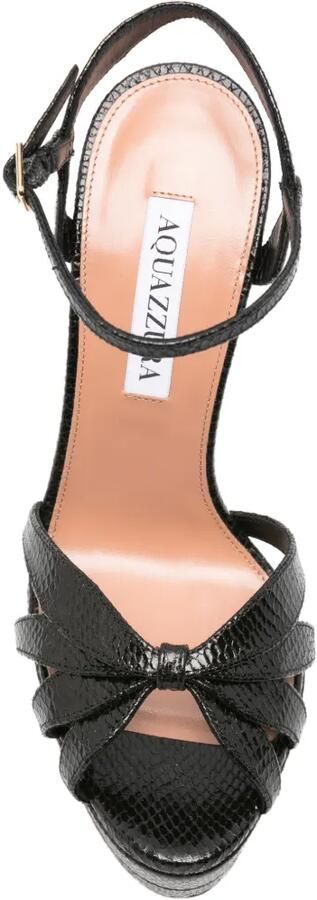 Aquazzura Sandalen met slangenleer-effect Zwart - Foto 4