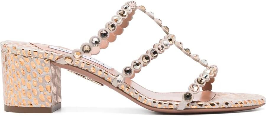 Aquazzura Sandalen verfraaid met kristal Wit