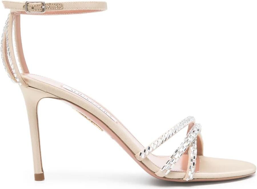 Aquazzura Sandalen verfraaid met kristallen Beige