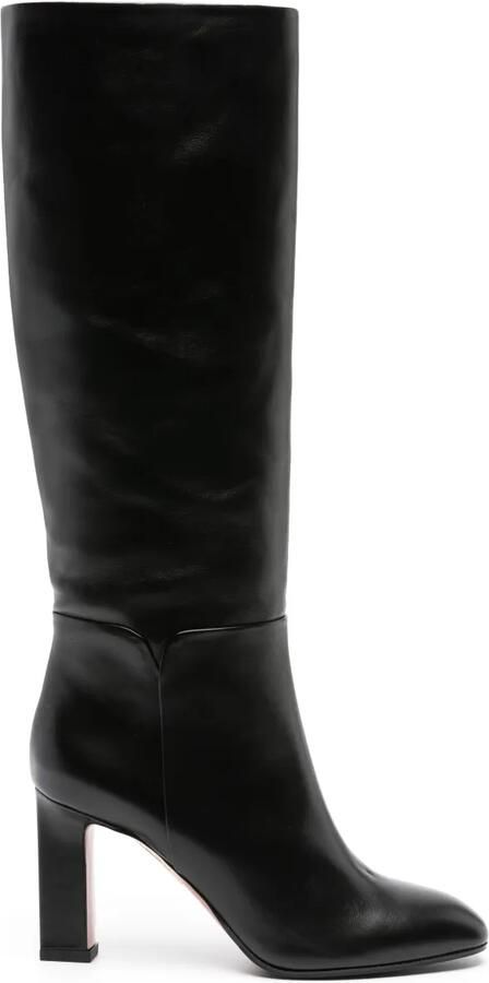 Aquazzura Sellier leren laarzen Zwart