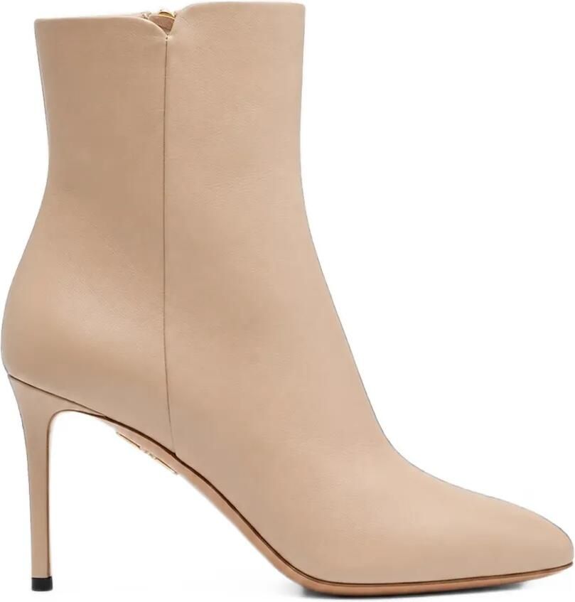 Aquazzura Sellier V-cut enkellaarzen Beige