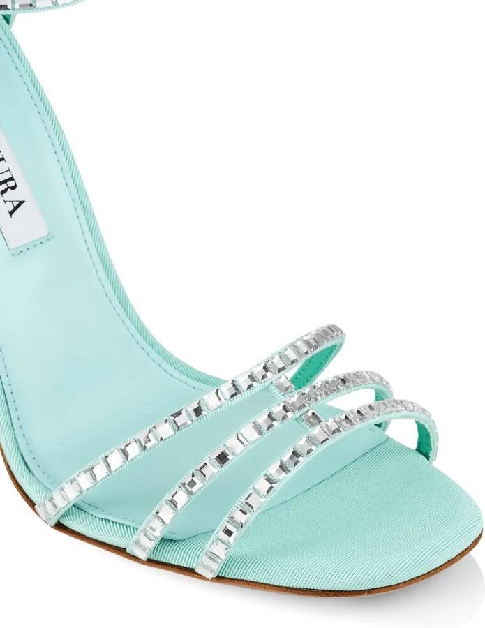Aquazzura Sensation sandalen met kristallen hak Blauw