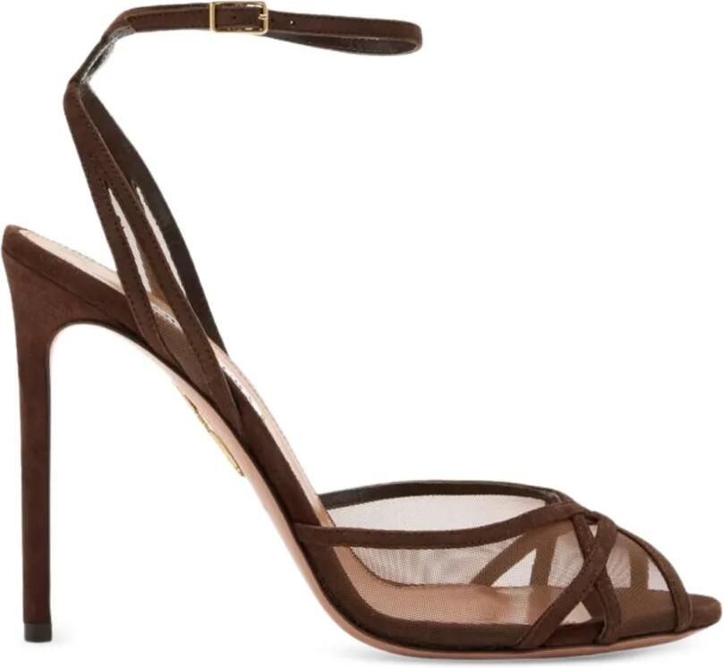 Aquazzura Shear sandalen 105 mm Bruin