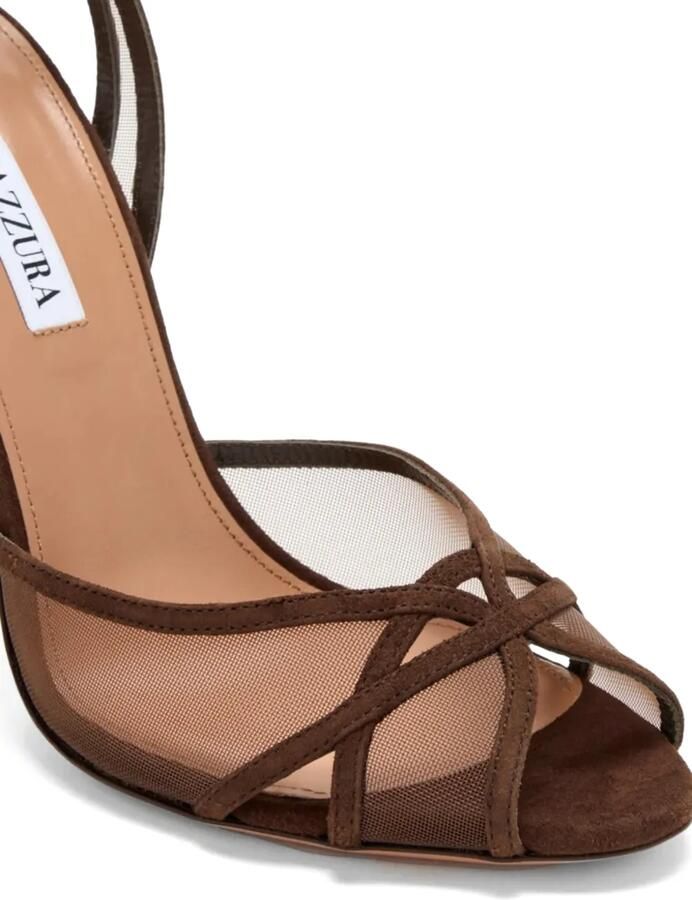 Aquazzura Shear sandalen 105 mm Bruin - Foto 5