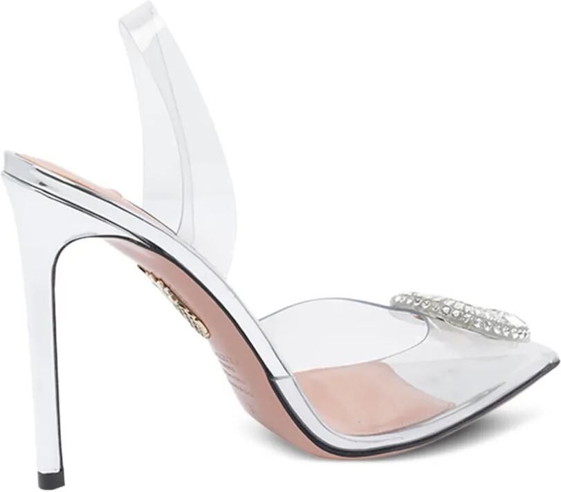 Aquazzura Slingback pumps met kristallen Wit - Foto 2