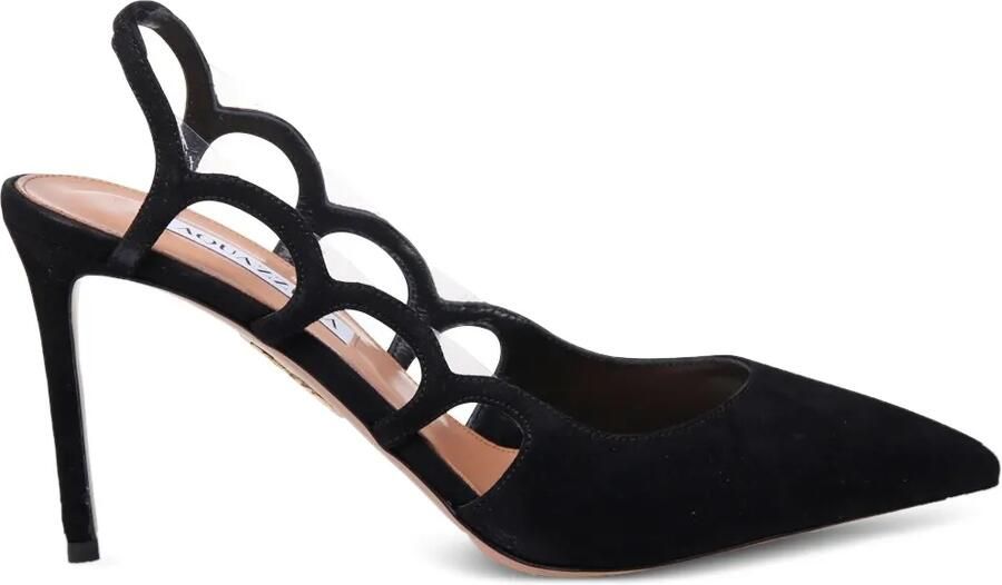 Aquazzura Slingback pumps met uitgesneden details Zwart