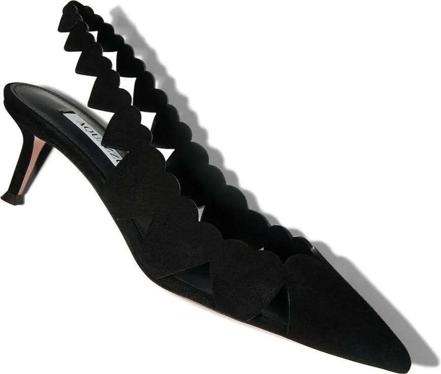 Aquazzura Slingback pumps met uitgesneden hart Zwart