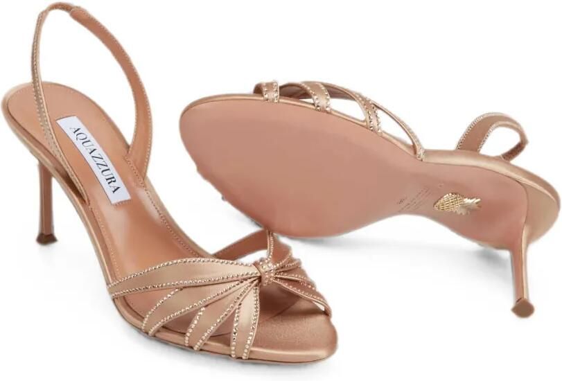 Aquazzura Slingback pumps verfraaid met kristallen Goud - Foto 5