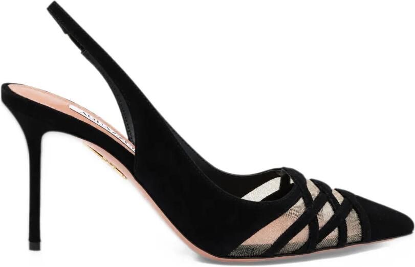 Aquazzura slingback-strap pumps Zwart