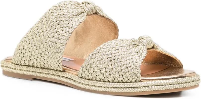 Aquazzura Smile geweven espadrilles Goud - Foto 3
