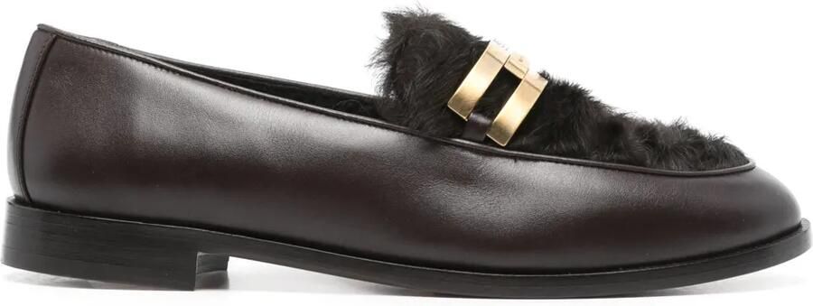 Aquazzura Sneakers met lammy afwerking Bruin