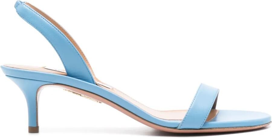 Aquazzura So Nude 50 mm leren sandalen Blauw