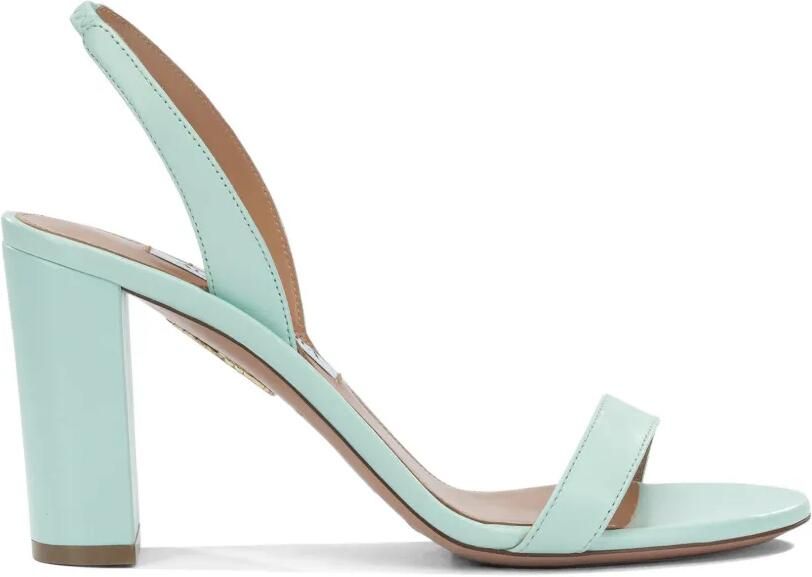 Aquazzura So Nude Block 85 sandalen Blauw