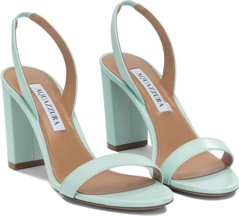 Aquazzura So Nude Block 85 sandalen Blauw - Foto 3
