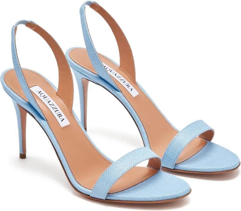 Aquazzura So Nude slingback sandalen Blauw - Foto 4