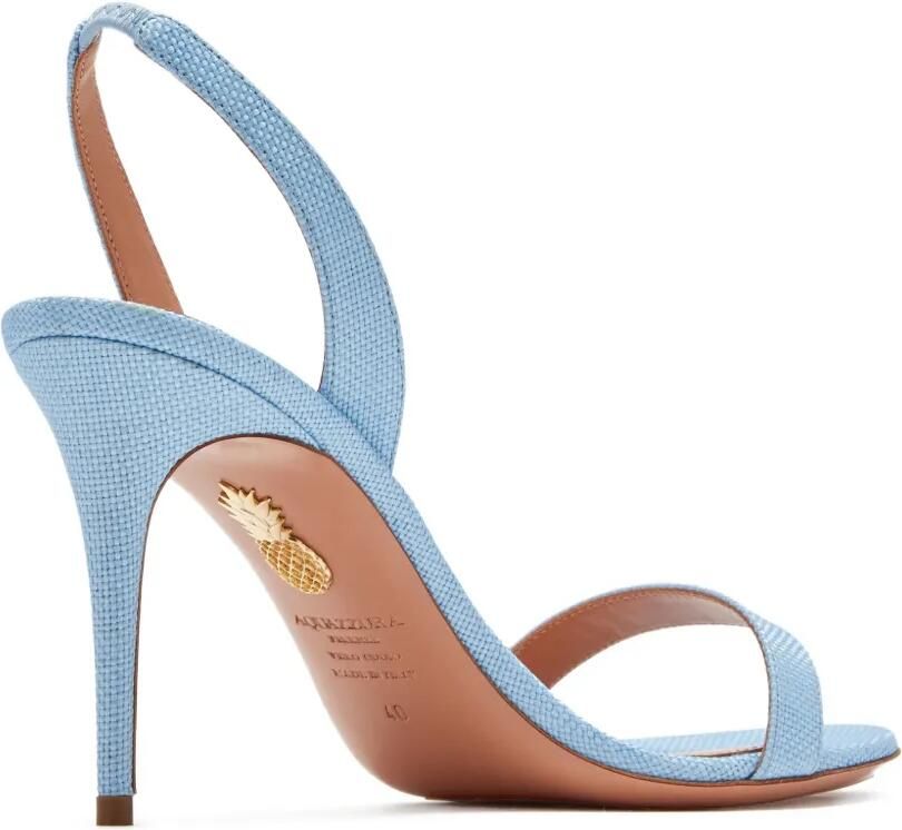Aquazzura So Nude slingback sandalen Blauw - Foto 3