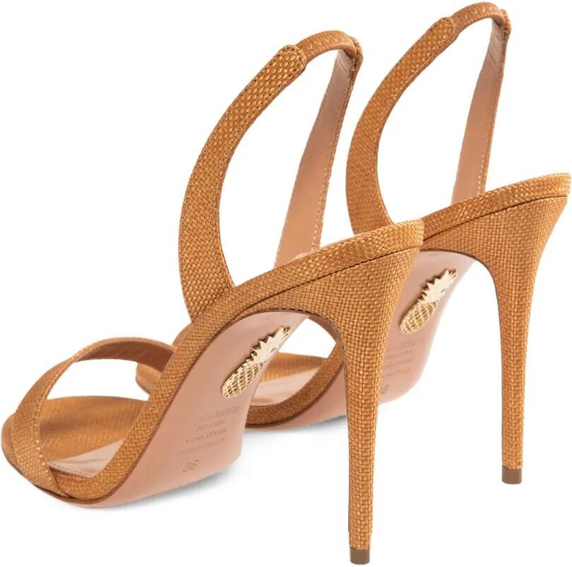 Aquazzura So Nude slingback sandalen Bruin - Foto 4