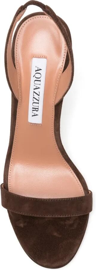 Aquazzura So Nude suède slingback sandalen Bruin - Foto 4