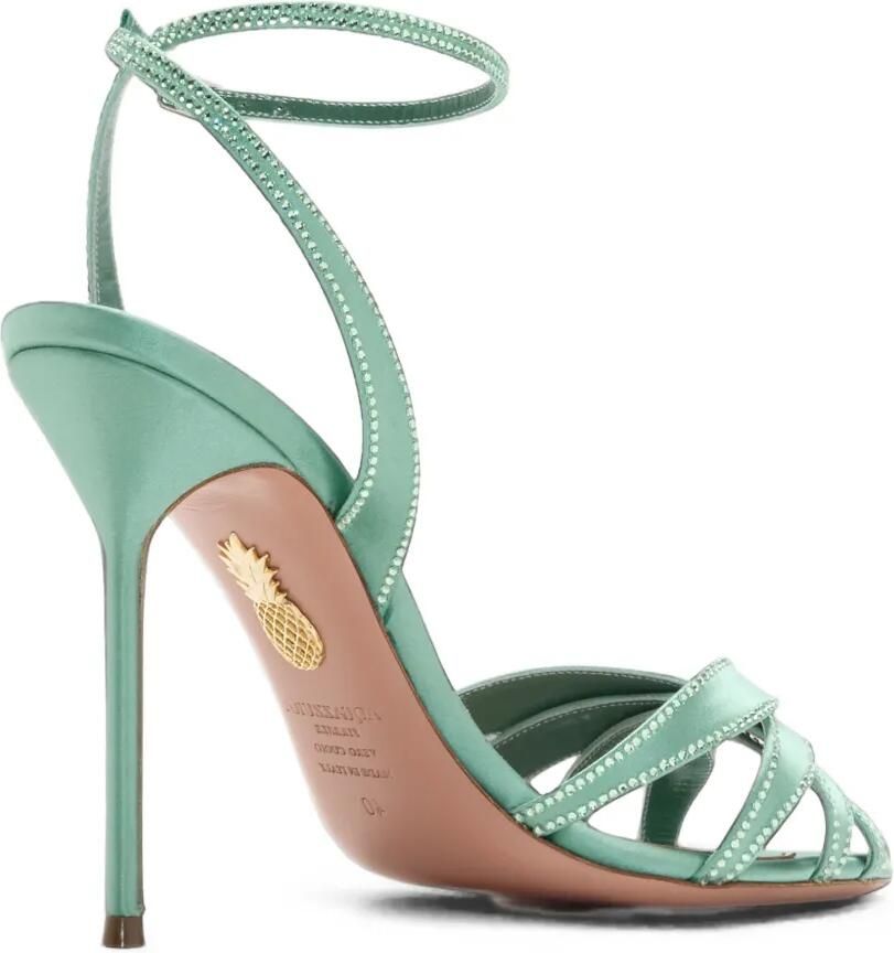 Aquazzura Soulmate Crystal 105 sandalen Groen - Foto 2