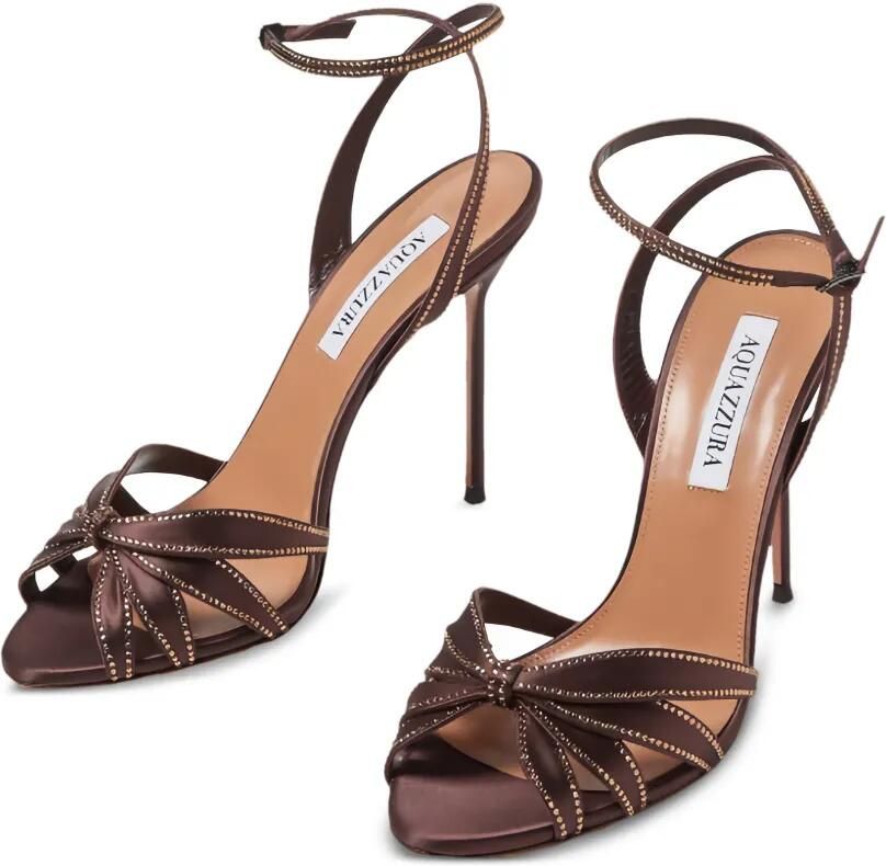 Aquazzura Soulmate sandalen met hak en verfraaid met kristallen Bruin - Foto 2