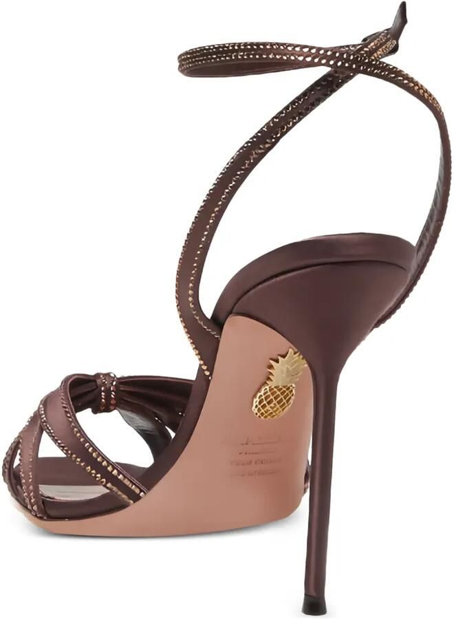 Aquazzura Soulmate sandalen met hak en verfraaid met kristallen Bruin - Foto 3