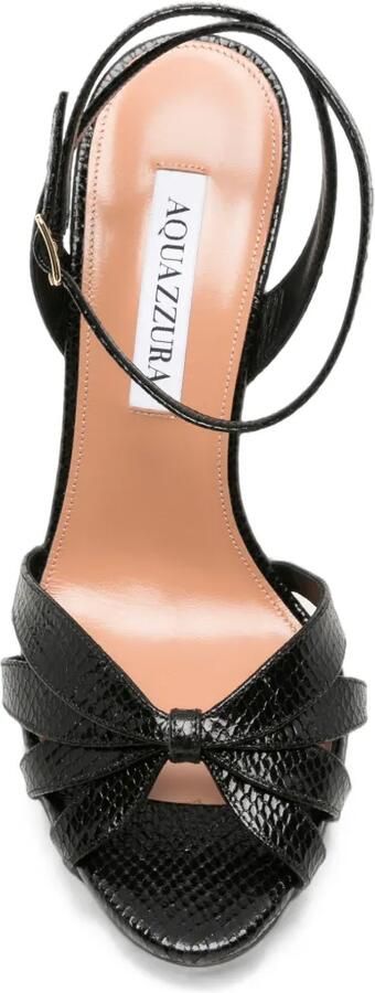 Aquazzura Soulmate sandalen met slangen-effect Zwart