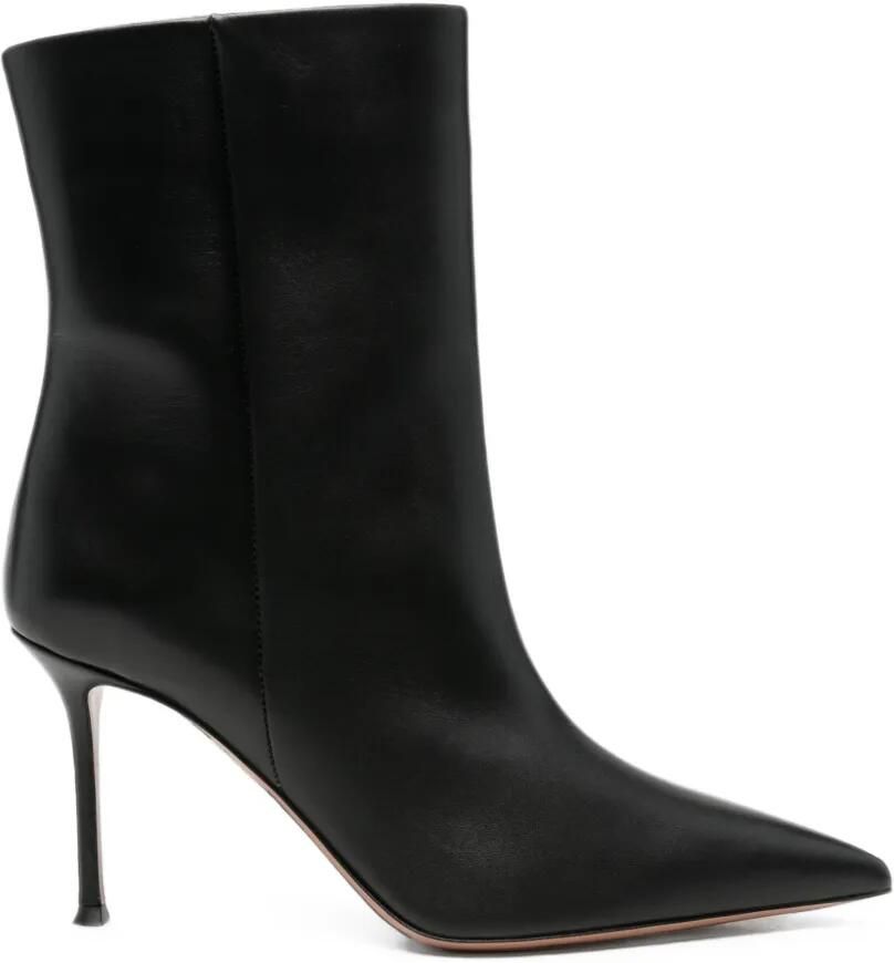 Aquazzura Stiletto enkellaarzen met puntige neus Zwart