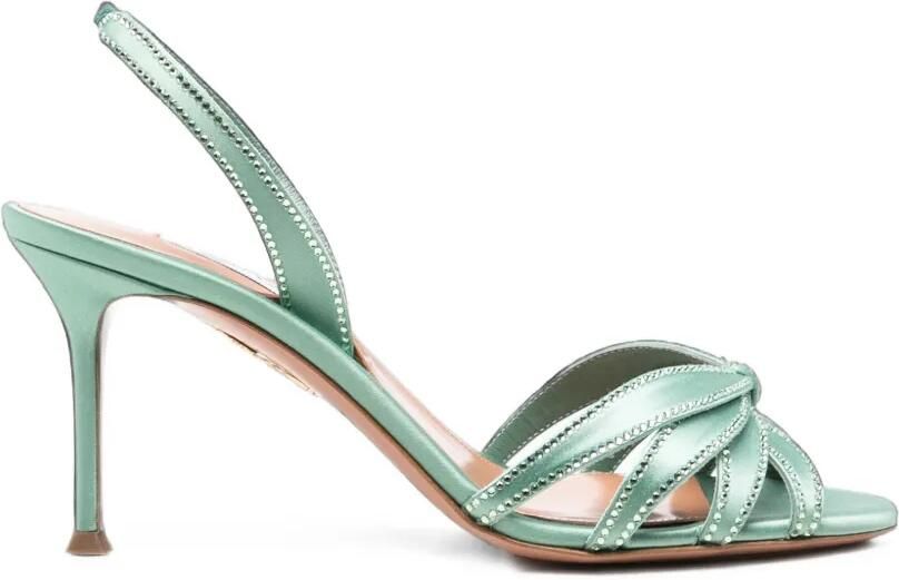 Aquazzura Stiletto sandalen verfraaid met kristal Groen