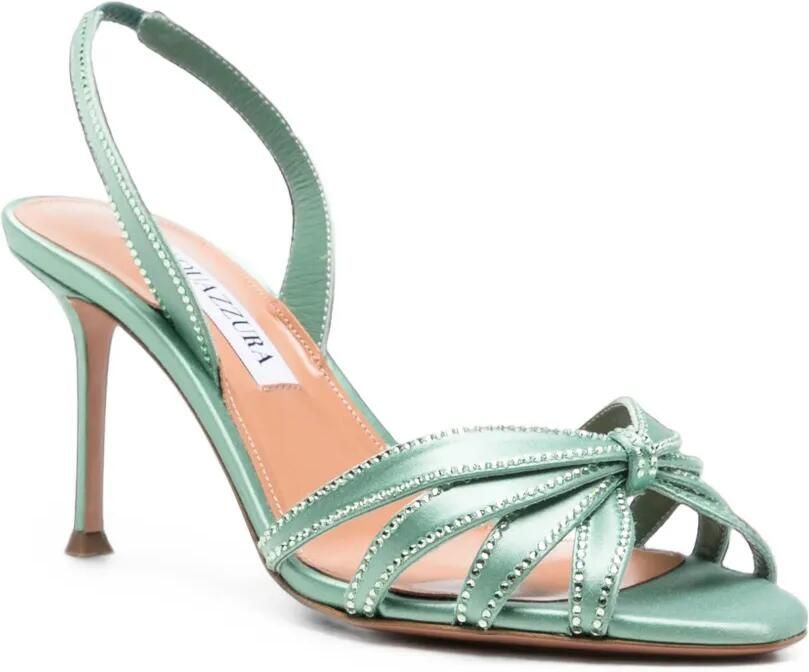 Aquazzura Stiletto sandalen verfraaid met kristal Groen - Foto 2