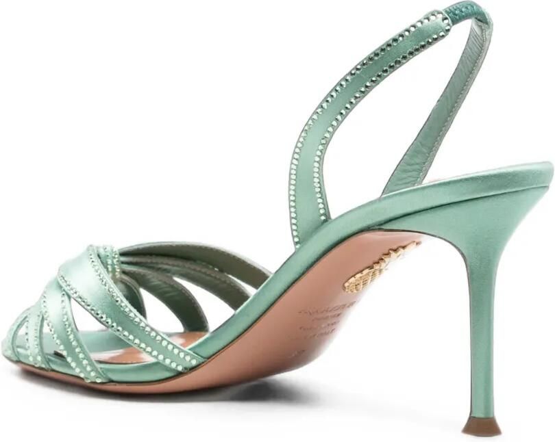 Aquazzura Stiletto sandalen verfraaid met kristal Groen - Foto 3
