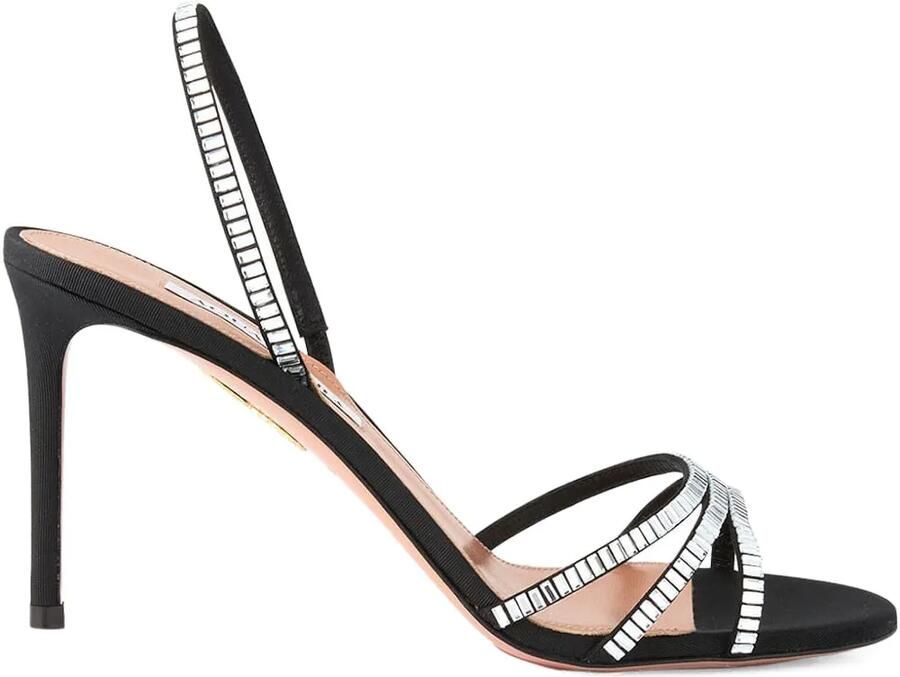 Aquazzura Stiletto sandalen verfraaid met kristal Zwart