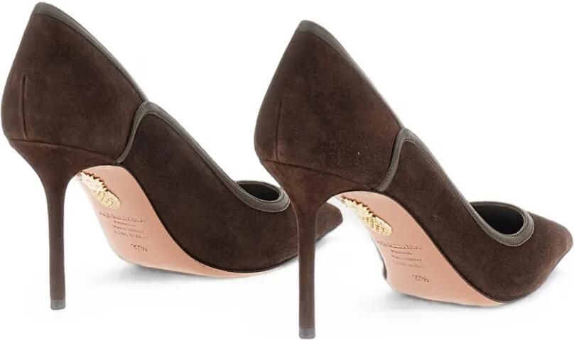 Aquazzura suede pointed-toe pumps Bruin - Foto 4