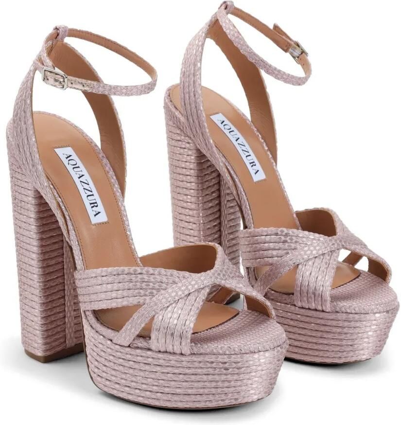 Aquazzura Sundance Plateau sandalen met plateauzool Roze