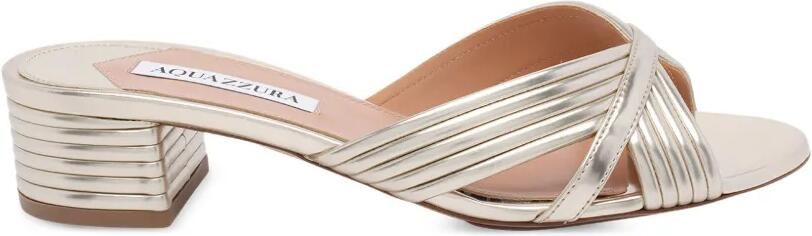 Aquazzura Sundance sandalen met ronde neus Goud