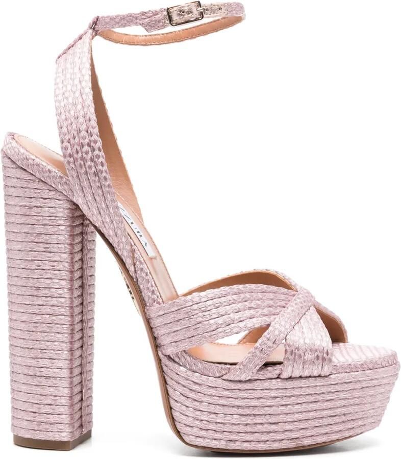 Aquazzura Sundance sandalen met sleehak Roze