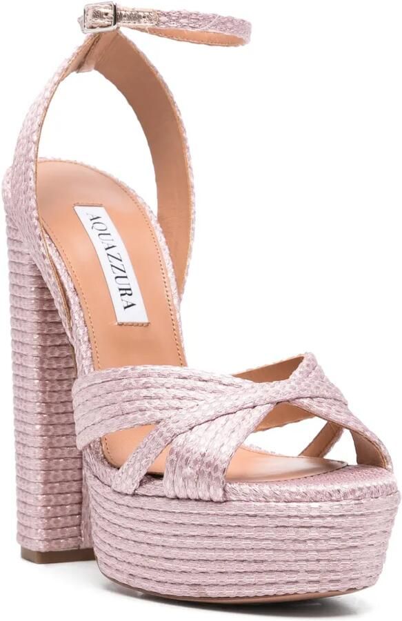 Aquazzura Sundance sandalen met sleehak Roze - Foto 3