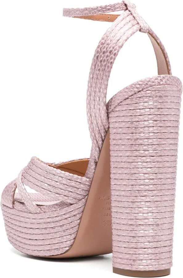 Aquazzura Sundance sandalen met sleehak Roze - Foto 2