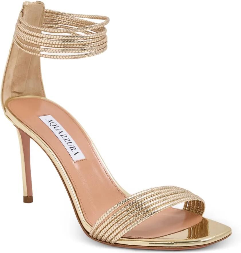 Aquazzura Sway metallic sandalen Goud