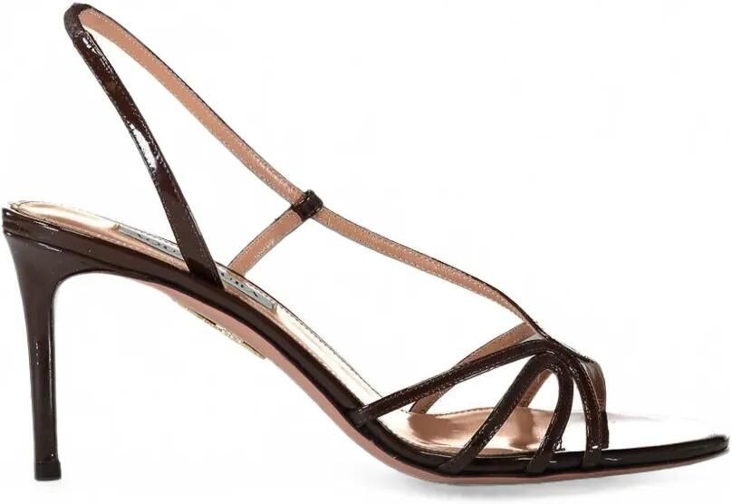Aquazzura Talk To Me lakleren sandalen Bruin - Foto 1